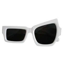 asymmetric white sunglasses boogzel clothing