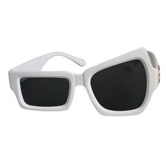 asymmetric white sunglasses boogzel clothing