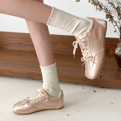 balletcore aesthetic bow sneakers boogzel clothing