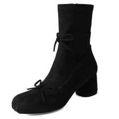 balletcore square toe ankle boots boogzel clothing