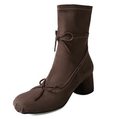 balletcore square toe ankle boots boogzel clothing