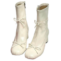 balletcore square toe ankle boots boogzel clothing