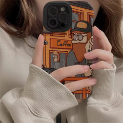 bearded man iphone case boogzel clothing