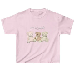bears print crop top boogzel clothing