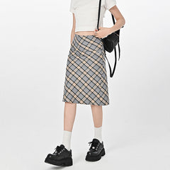 blokette plaid midi skirt boogzel clothing