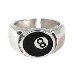 billiard 8 ball chunky ring boogzel clothing
