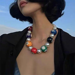 billiard balls necklace boogzel clothing