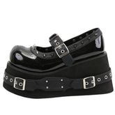 black spikes platform boots boogzel clothing