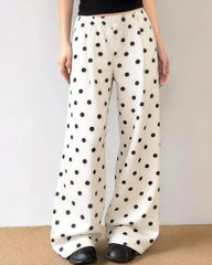 black and white polka dot pants boogzel clothing