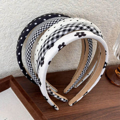 black and white preppy style headband boogzel clothing