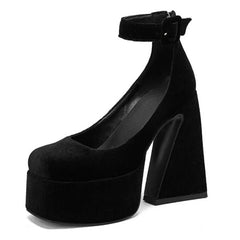 black chunky platform heels boogzel clothing