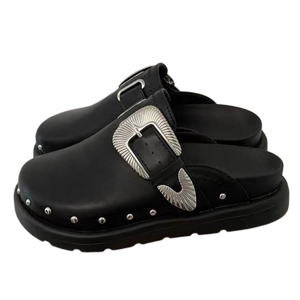 black rivet slip on shoes boogzel clothing