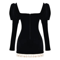 black velvet mini dress boogzel clothing