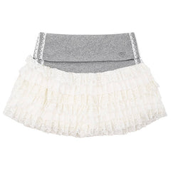 blokette ruffle lace mini skirt boogzel clothing