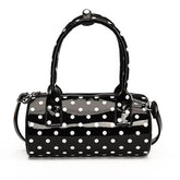 blokette style polka dot barrel bag boogzel clothing