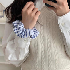 blue stripe scrunchie boogzel clothing