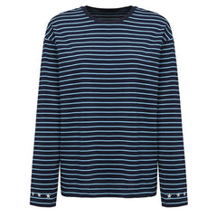 blue striped long sleeve tshirt boogzel clothing