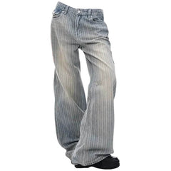 blue striped wide leg pants boogzel clothing