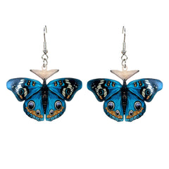 blue butterfly earrings boogzel clothing