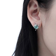 blue and green eyes stud earrings boogzel clothing