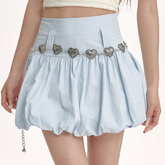 blue balloon mini skirt boogzel clothing