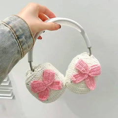 bow crochet airpods max case boogzel clothing