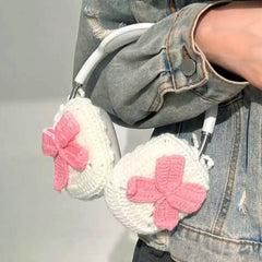 bow crochet airpods max case boogzel clothing