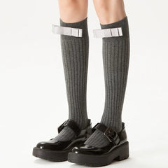bowknot knee high socks boogzel clothing