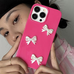 bowknot pink iphone case boogzel clothing