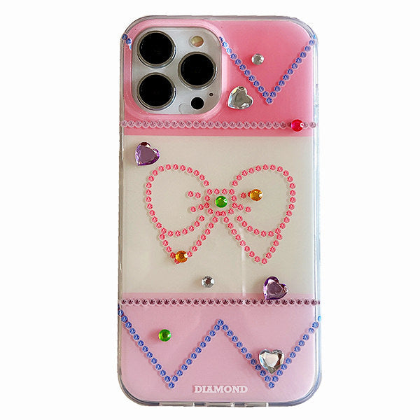 bowknot rhinestone iphone case boogzel clothing
