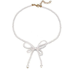 bow pearl choker boogzel clothing