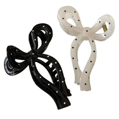 bow polka dot hair claw boogzel clothing