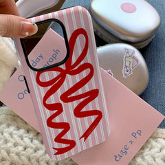 bow ribbon striped iphone case boogzel clothing