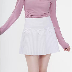 bows pleated mini skirt boogzel clothing