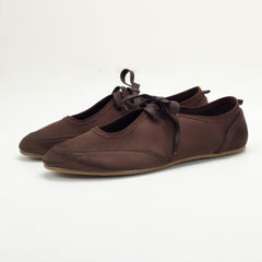 brown flat ballet shoes boogzel clothing