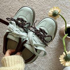brown and mint green aesthetic sneakers boogzel clothing