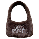 brown fluffy bag boogzel clothing
