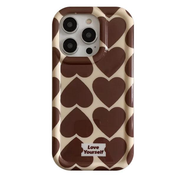 brown heart iphone case boogzel clothing