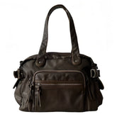 brown multi pocket shoulder bag boogzel clothing