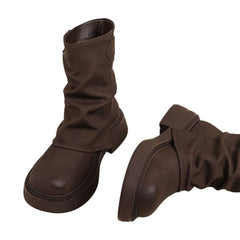 brown platform calf boots boogzel clothing