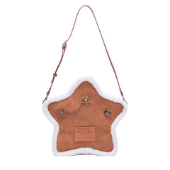 brown sheepskin star backpack boogzel clothing