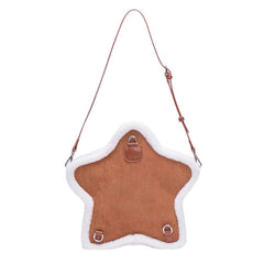 brown sheepskin star backpack boogzel clothing
