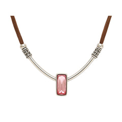 bubblegum pink rectangle pendant choker boogzel clothing
