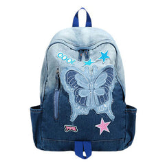 butterfly denim backpack boogzel clothing