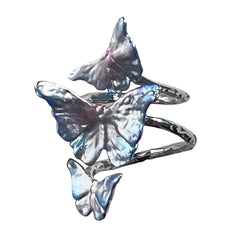 butterfly iridescent ring boogzel clothing