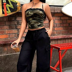 camouflage lace tube top boogzel clothing