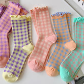 candy fairy plaid socks boogzel clothing