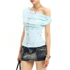 candy star off shoulder top boogzel clothing