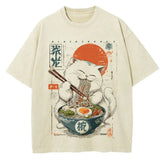 cat ramen graphic tshirt boogzel clothing