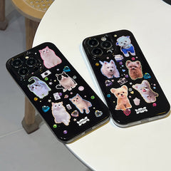 cats rhinestone iphone case boogzel clothing